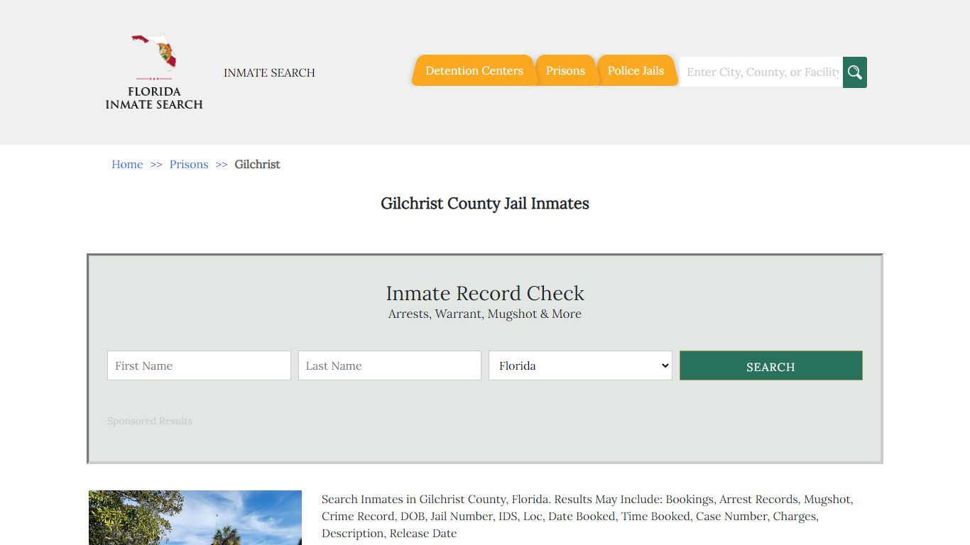 Gilchrist County Jail Inmates | Florida Inmate Search